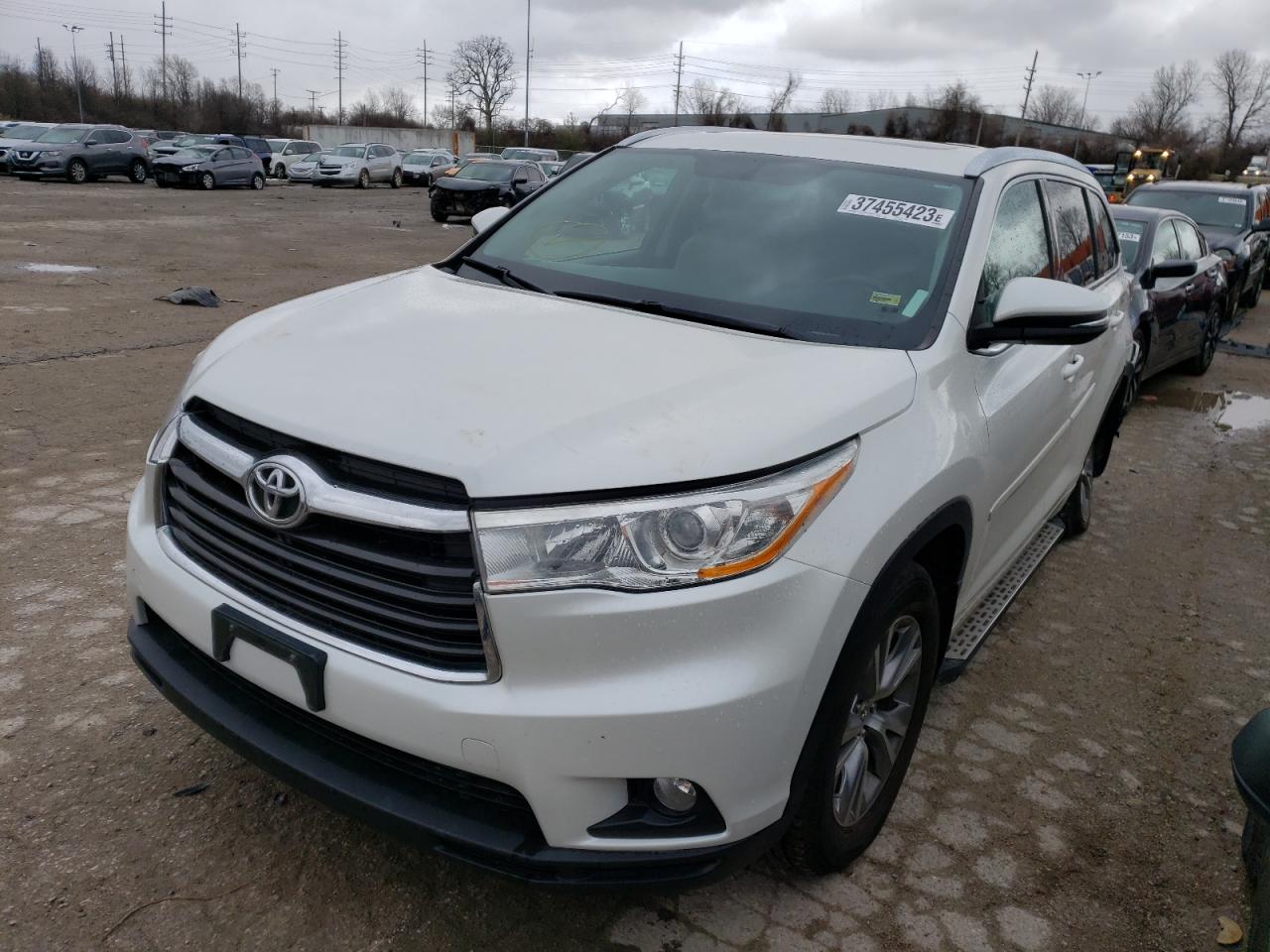 2014 Toyota Highlander Xle VIN: 5TDJKRFH3ES004533 Lot: 37455423