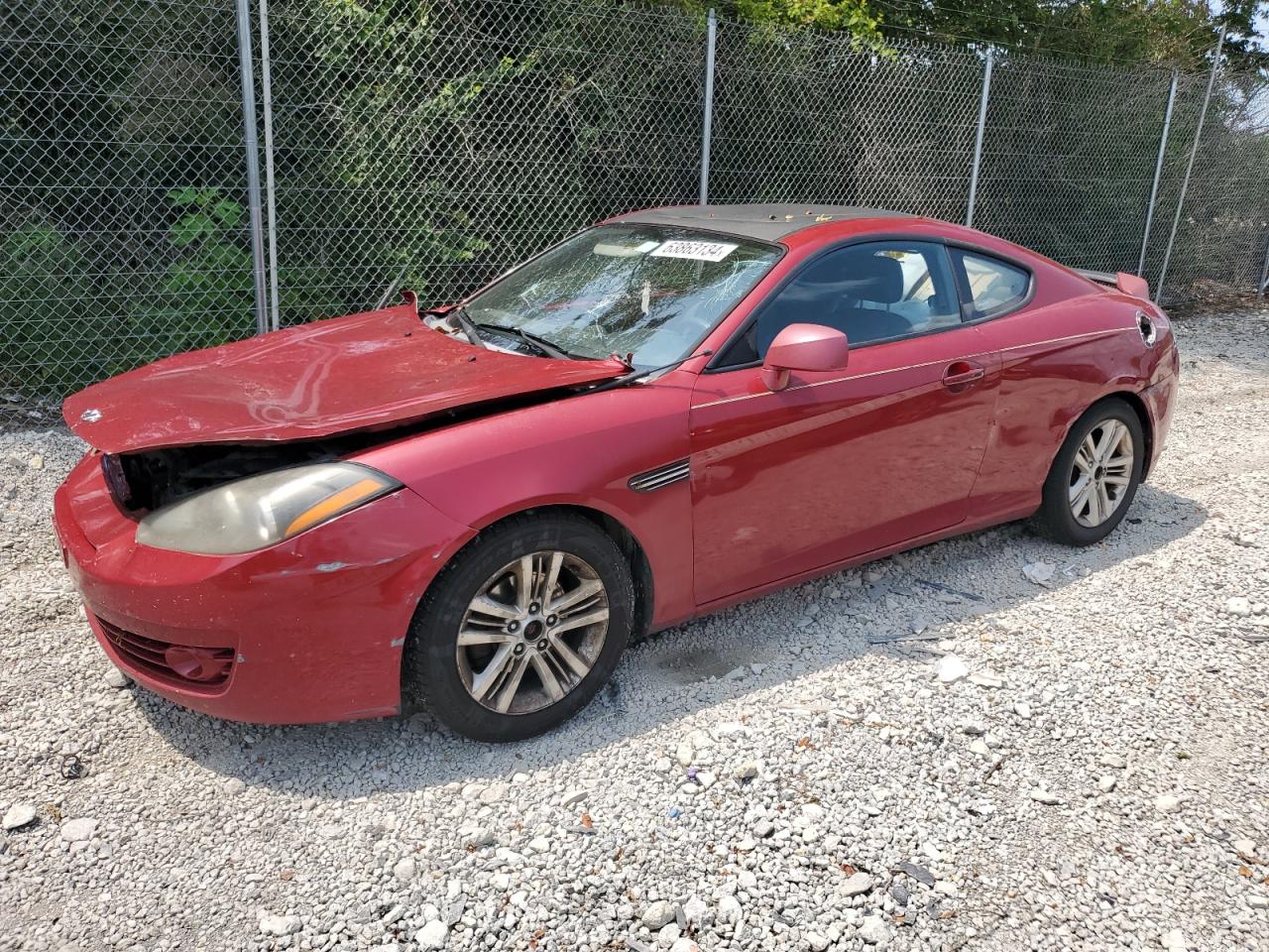 2008 Hyundai Tiburon Gs VIN: KMHHM66DX8U282460 Lot: 63863134