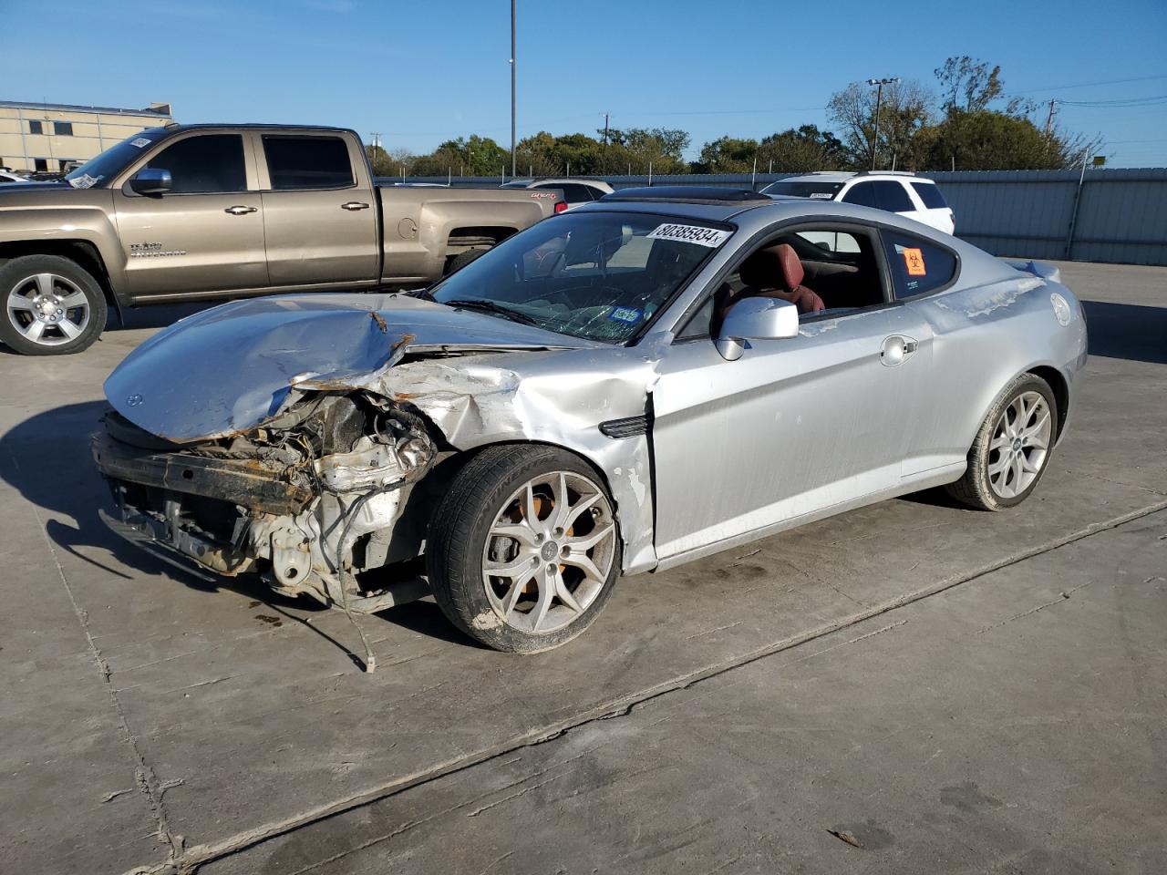 2008 Hyundai Tiburon Gt VIN: KMHHN66FX8U283820 Lot: 80385934