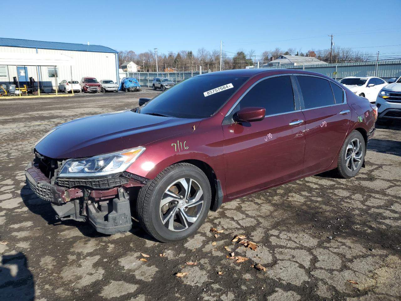 2017 Honda Accord Lx VIN: 1HGCR2F38HA198477 Lot: 85757684