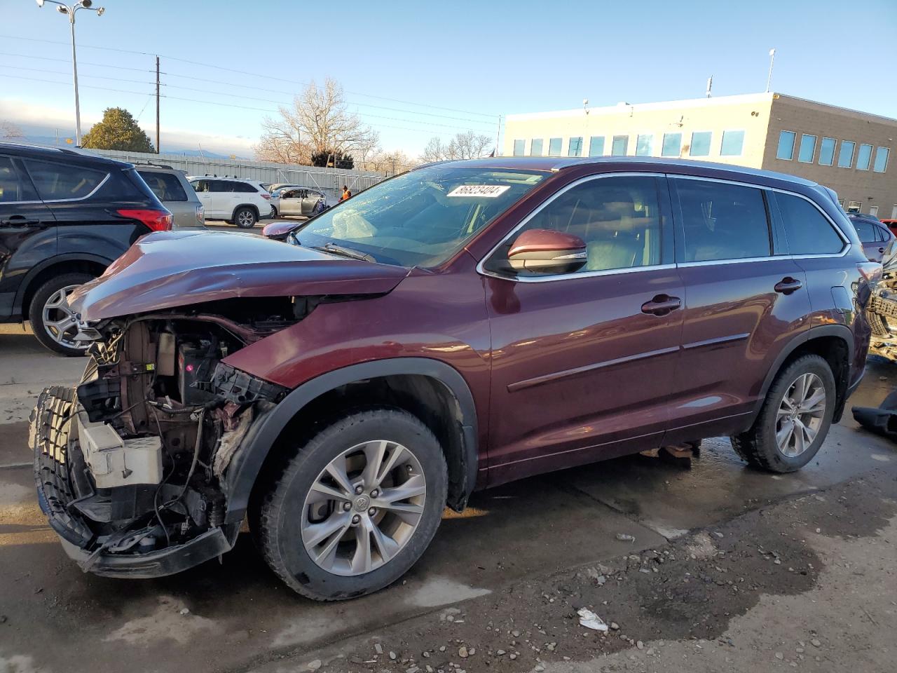 2015 Toyota Highlander Xle VIN: 5TDJKRFH9FS220338 Lot: 86823404