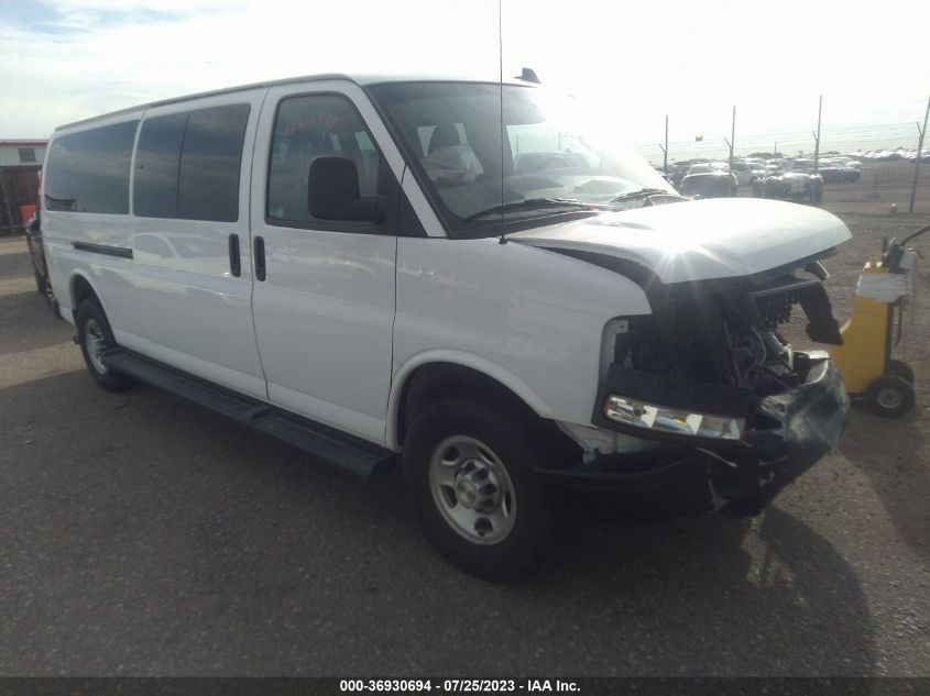 2022 Chevrolet Express Passenger Rwd 3500 Extended Wheelbase Ls VIN: 1GAZGNFP9N1278135 Lot: 36930694