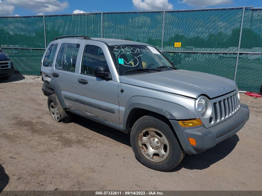 2007 Jeep Liberty Sport VIN: 1J4GL48K17W523967 Lot: 37332611