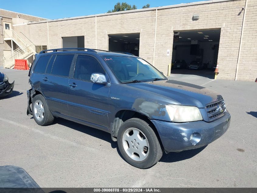 2004 Toyota Highlander Limited V6 VIN: JTEEP21A640022834 Lot: 39086775