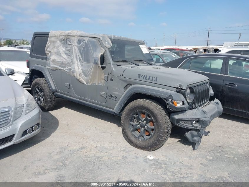 2020 Jeep Wrangler Unlimited Willys 4X4 VIN: 1C4HJXDM8LW318679 Lot: 39315237