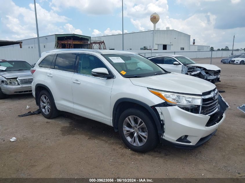 2014 Toyota Highlander Xle V6 VIN: 5TDKKRFH3ES007405 Lot: 39623056