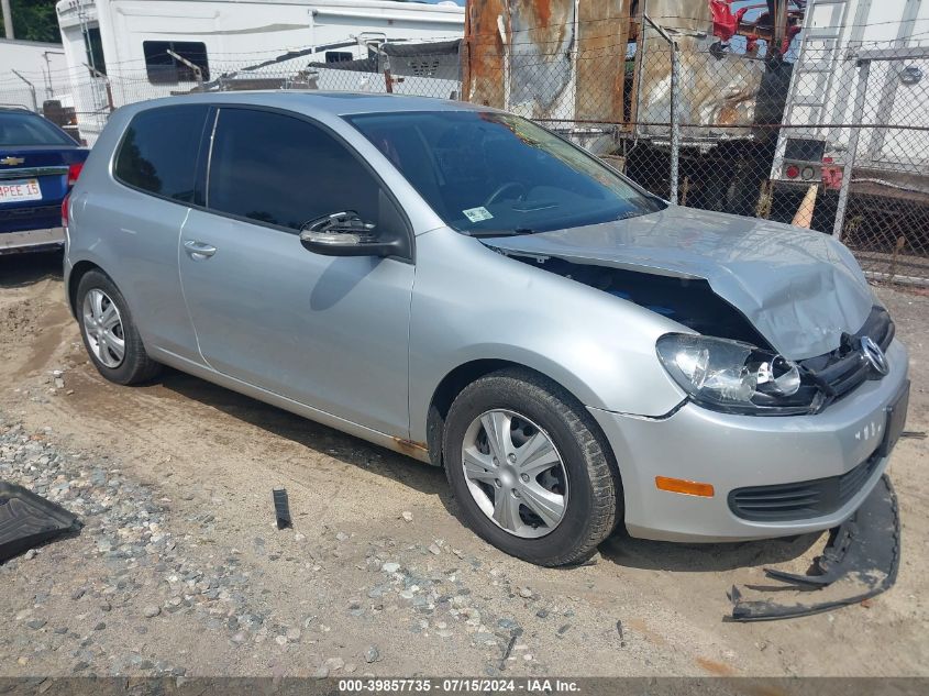 2010 Volkswagen Golf 2-Door VIN: WVWBB7AJXAW256681 Lot: 39857735