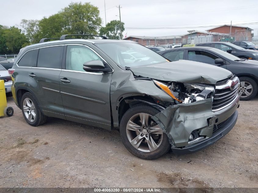 2015 Toyota Highlander Limited/Ltd Platinum VIN: 5TDDKRFHXFS139975 Lot: 40053280