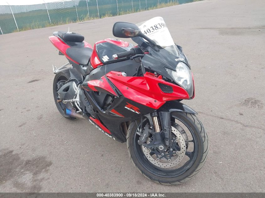 2006 Suzuki Gsx-R600 K6 VIN: JS1GN7DA162101132 Lot: 40383900