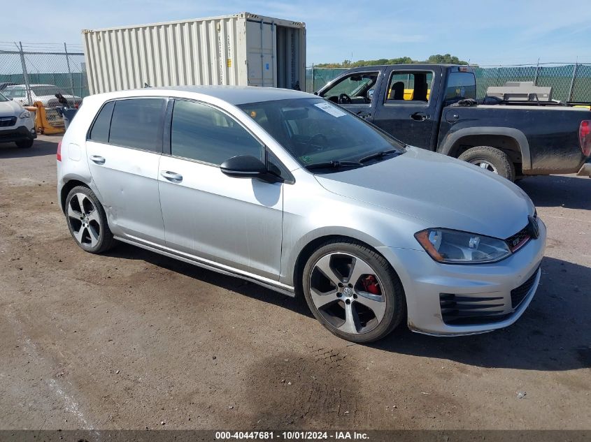 2016 Volkswagen Golf Gti S 4-Door VIN: 3VW5T7AU0GM048089 Lot: 40447681