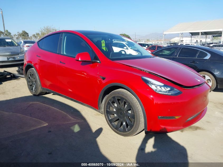 2022 Tesla Model Y Long Range Dual Motor All-Wheel Drive VIN: 7SAYGDEE2NA022343 Lot: 40565070