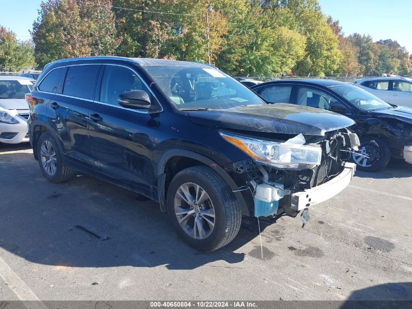 2015 Toyota Highlander Xle V6 VIN: 5TDJKRFH8FS150833 Lot: 40650804