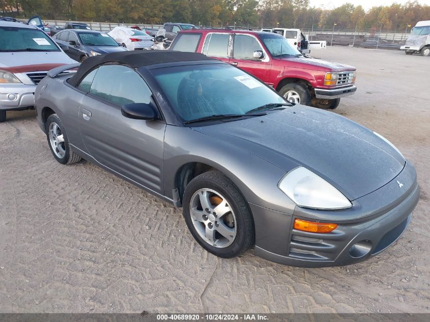 2003 Mitsubishi Eclipse Spyder Gs VIN: 4A3AE45G23E002159 Lot: 40689920