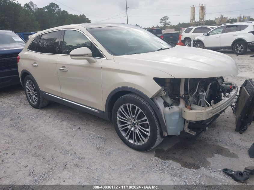 2016 Lincoln Mkx Reserve VIN: 2LMTJ6LR3GBL75784 Lot: 40836172