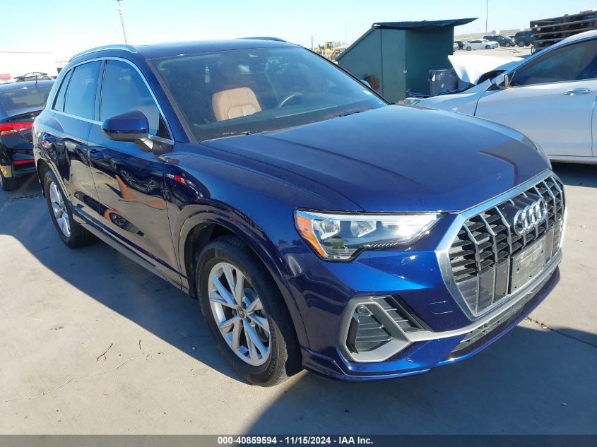 2022 Audi Q3 Premium 45 Tfsi S Line Quattro Tiptronic VIN: WA1DECF33N1086938 Lot: 40859594