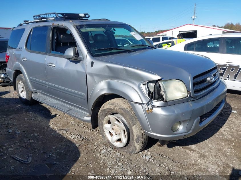 2002 Toyota Sequoia Sr5 V8 VIN: 5TDZT34A82S063592 Lot: 40928741