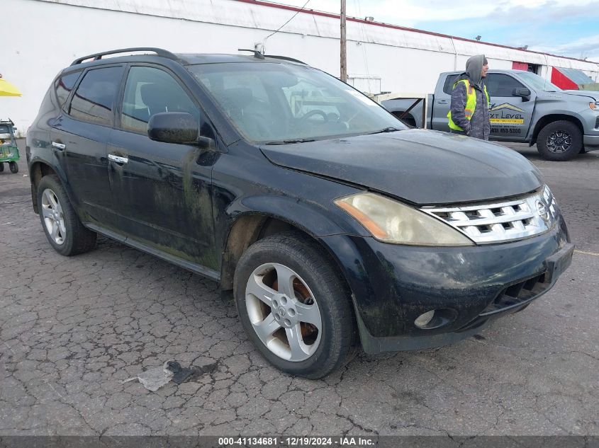 2004 Nissan Murano Sl VIN: JN8AZ08W44W343467 Lot: 41134681