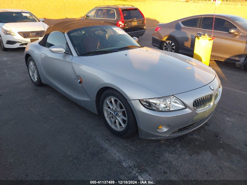 2003 BMW Z4 2.5I VIN: 4USBT33433LS47686 Lot: 41137489