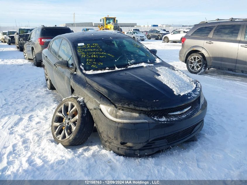 2015 Chrysler 200 S VIN: 1C3CCCBG2FN694027 Lot: 12158763